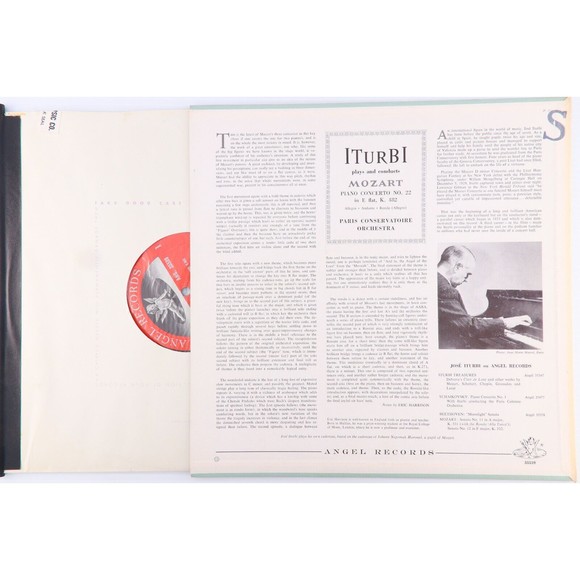 José Iturbi - Mozart Piano Concerto in E Flat K. 482 LP Vinyl Record Angel 35539 - Picture 4 of 16